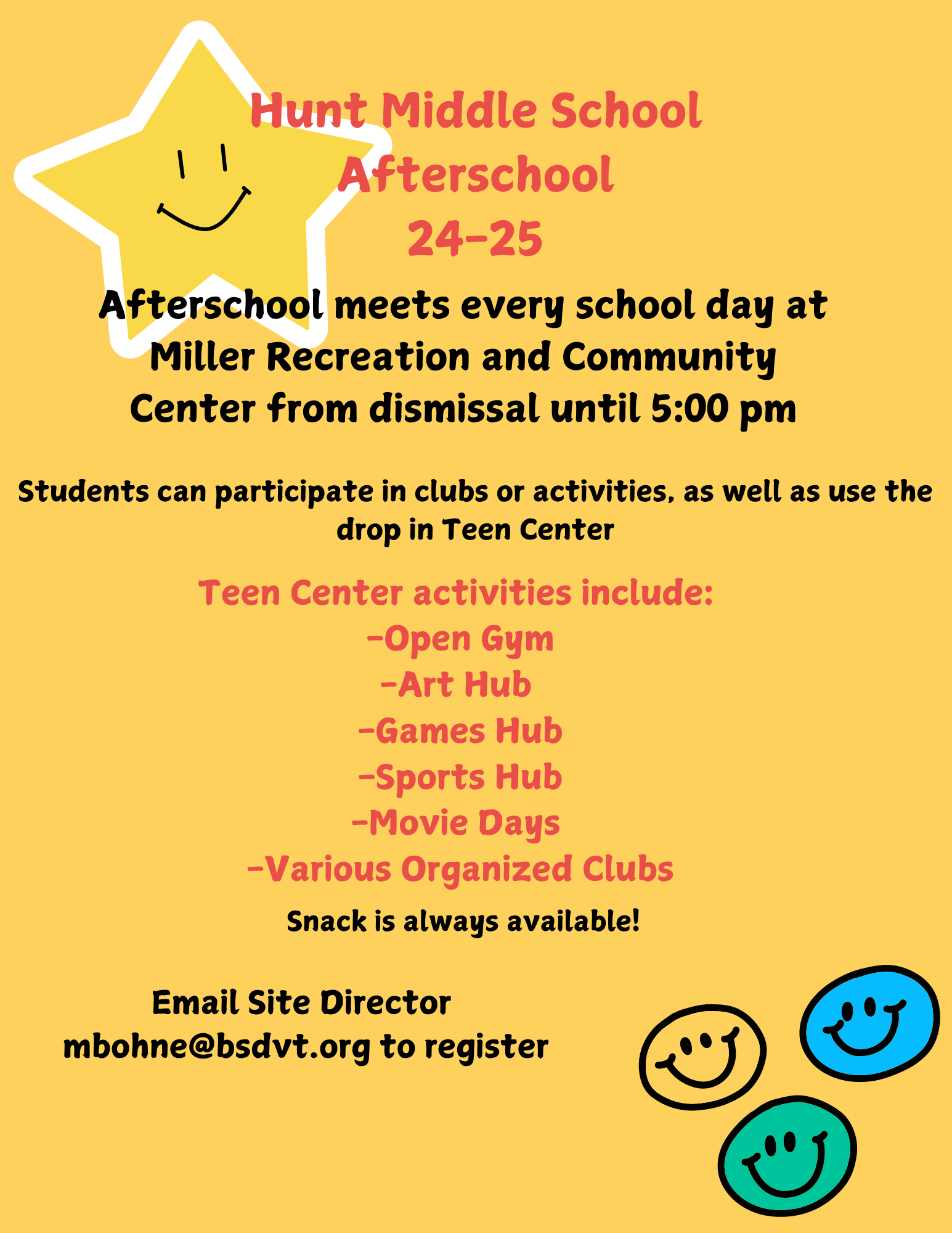 Hunt Middle School Afterschool